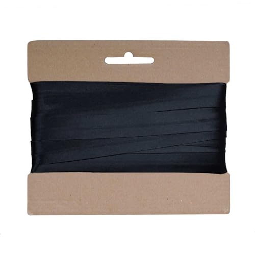 20m Schrägband Satin 20mm gefalzt Kantenband Einfassband 29 Farben wählbar, Farbe:nachtblau von maDDma