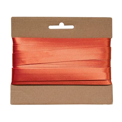 20m Schrägband Satin 20mm gefalzt Kantenband Einfassband 29 Farben wählbar, Farbe:orangerot von maDDma