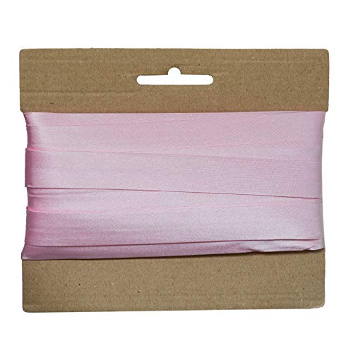 20m Schrägband Satin 20mm gefalzt Kantenband Einfassband 29 Farben wählbar, Farbe:rosa von maDDma