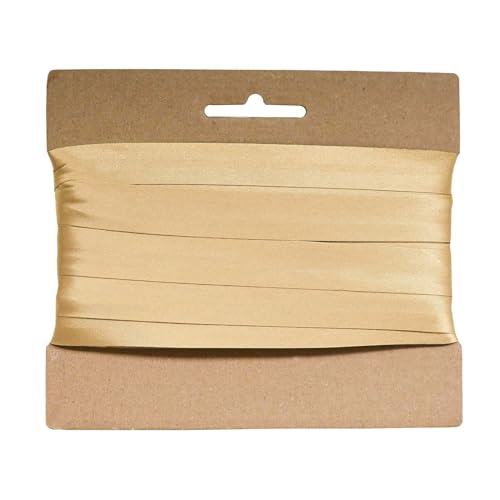 20m Schrägband Satin 20mm gefalzt Kantenband Einfassband 29 Farben wählbar, Farbe:sand von maDDma