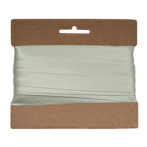 20m Schrägband Satin 20mm gefalzt Kantenband Einfassband 29 Farben wählbar, Farbe:silber von maDDma