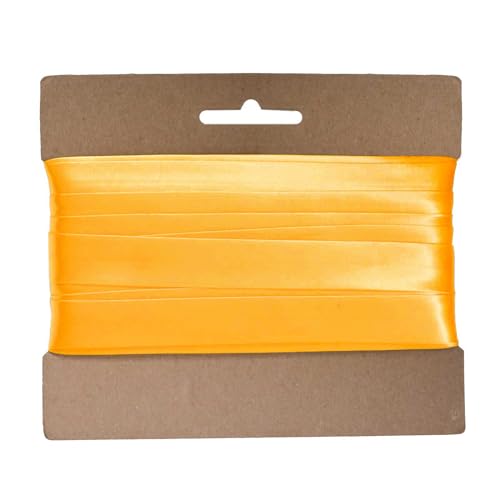 20m Schrägband Satin 20mm gefalzt Kantenband Einfassband 29 Farben wählbar, Farbe:sonnengelb von maDDma