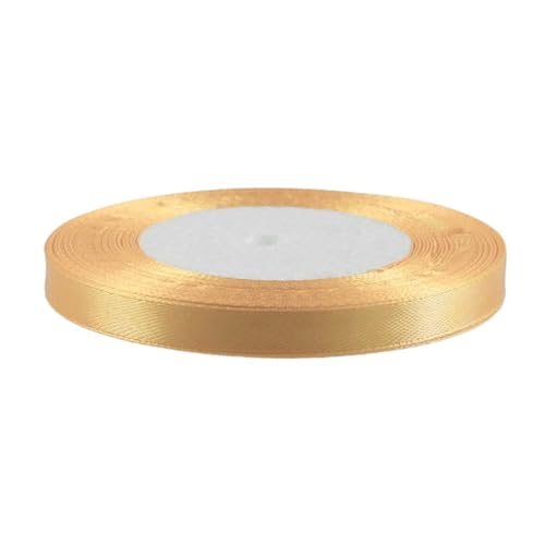 22,5m Satinband 10mm Dekoband Geschenkband Schmuckband, Farbe:beige von maDDma