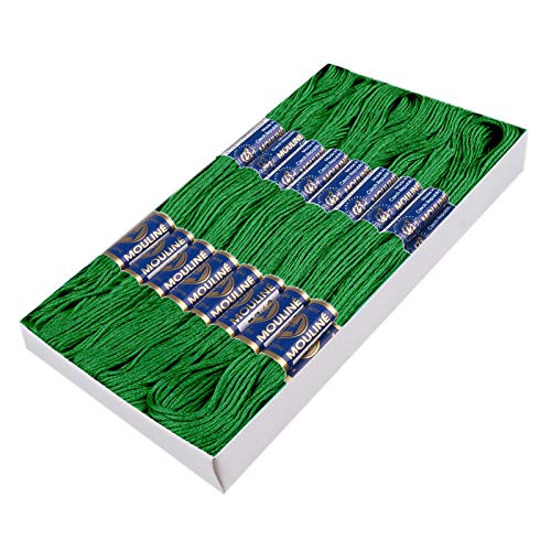 24 Docken Stickgarn je ca. 8m / Sticktwist 100% Baumwolle Stickerei verschiedene Farbwahl, Farbe :6182 grasgrün von maDDma