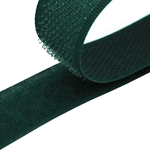 25m Klettband zum Nähen 20mm Flausch- & Hakenband 50 Farben Klettverschluss, Größe:20mm, Gurtband:605 grün von maDDma