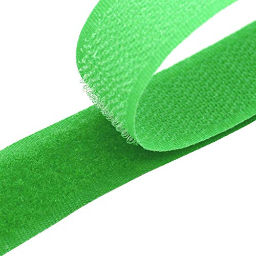 25m Klettband zum Nähen 20mm Flausch- & Hakenband 50 Farben Klettverschluss, Größe:20mm, Gurtband:684 grün von maDDma