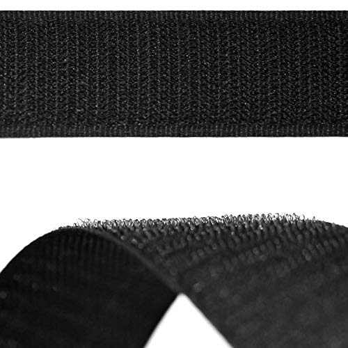 25m Klettband zum Nähen Hakenband Klettverschluss, Farbwahl- Größenwahl, Größe:25mm, Gurtband:580 schwarz von maDDma