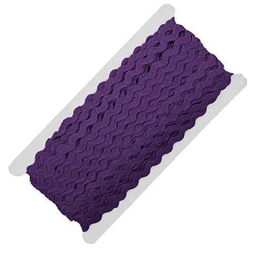 25m Qualitäts-Zackenlitze Borte Zick-Zack-Borte auf Karte, 5/9mm breit, Farbwahl, Farbe:violett von maDDma