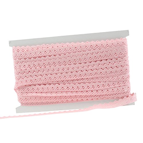 27 m Klöppelspitze 15mm breit Baumwollspitze Häkelspitze Farbwahl Spitzenband, Farbe:rosa von maDDma