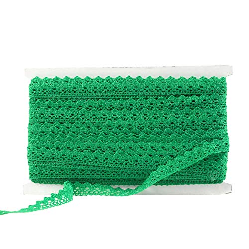 27 m Klöppelspitze aus Polyester 15mm breit Häkelspitze Spitzenband Farbwahl, Farbe:irischgrün von maDDma