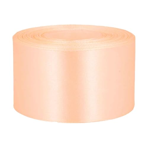 27m Satinband 50mm Dekoband Geschenkband Schmuckband Geschenkverpackung, Farbe:apricot 27m Satinband 50mm Dekoband Geschenkband Schmuckband Geschenkverpackung, Farbe:apricot von maDDma