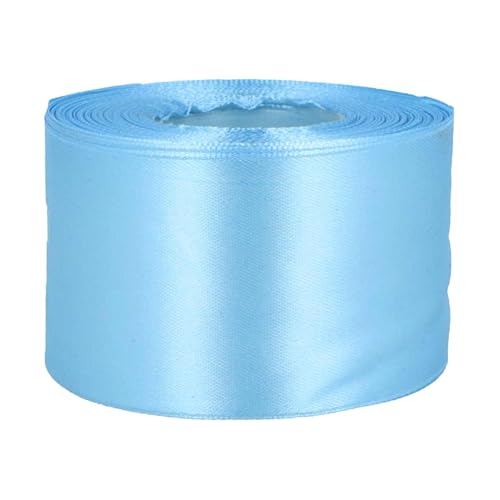 27m Satinband 50mm Dekoband Geschenkband Schmuckband Geschenkverpackung, Farbe:babyblau 27m Satinband 50mm Dekoband Geschenkband Schmuckband Geschenkverpackung, Farbe:babyblau von maDDma