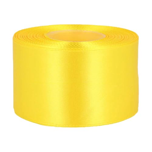 27m Satinband 50mm Dekoband Geschenkband Schmuckband Geschenkverpackung, Farbe:gelb 27m Satinband 50mm Dekoband Geschenkband Schmuckband Geschenkverpackung, Farbe:gelb von maDDma