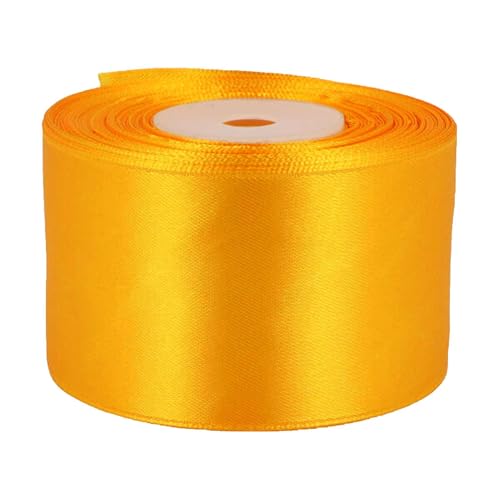 27m Satinband 50mm Dekoband Geschenkband Schmuckband Geschenkverpackung, Farbe:orangegelb 27m Satinband 50mm Dekoband Geschenkband Schmuckband Geschenkverpackung, Farbe:orangegelb von maDDma
