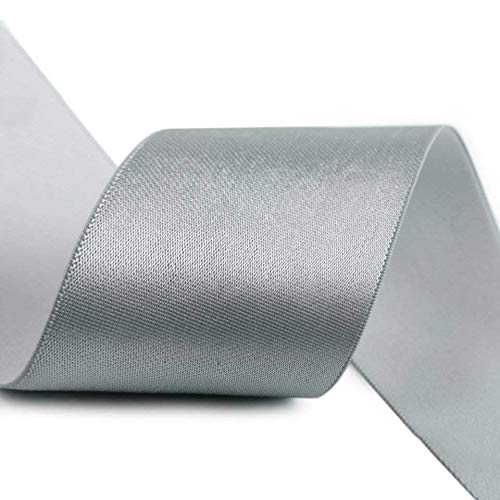 2m Glanz-Satin Gummiband Gummilitze 50mm / 5cm f. Gürtel Kleider Blusen, Farbe:grau 2m Glanz-Satin Gummiband Gummilitze 50mm / 5cm f. Gürtel Kleider Blusen, Farbe:grau von maDDma