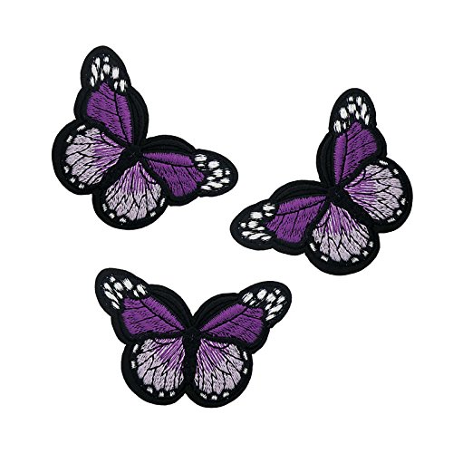 3 Schmetterling Aufbügler, Applikation, 48x70mm, freie Farbwahl, Farbe:lila von maDDma