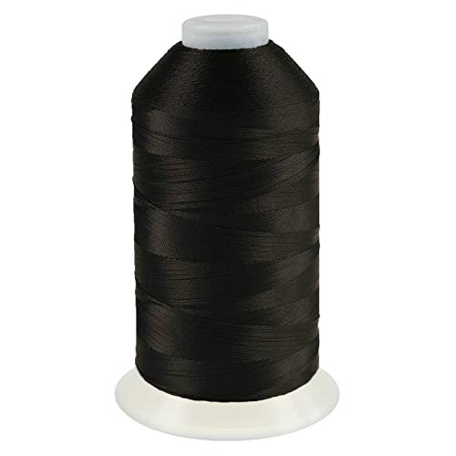 3000m Nähgarn Polyester 210D/2 Sattlergarn Jeansgarn Ledergarn 13 Farben erhältlich, Farbe:A860 schwarzoliv von maDDma