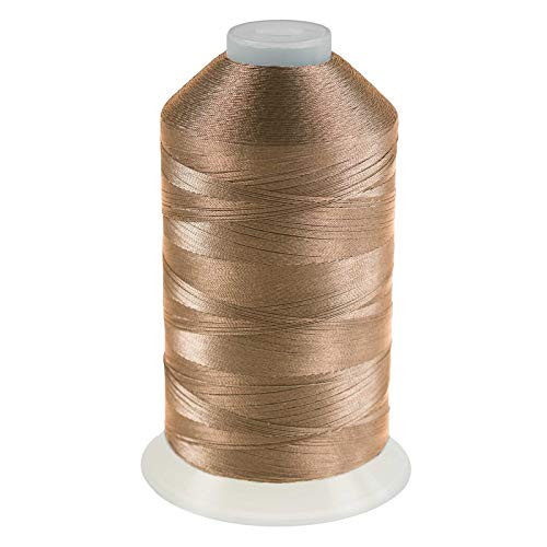 3000m Nähgarn Polyester 210D/3, Farbauswahl - Sattlergarn Forellenfaden, Farbe:A675 hellbraun von maDDma