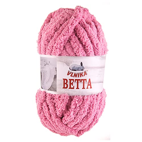 300g Betta XXL Chenille-Garn Ø 1,8cm Fingerstrickgarn Dicke Wolle Strickgarn, Farbe:rosa 300g Betta XXL Chenille-Garn Ø 1,8cm Fingerstrickgarn Dicke Wolle Strickgarn, Farbe:rosa von maDDma