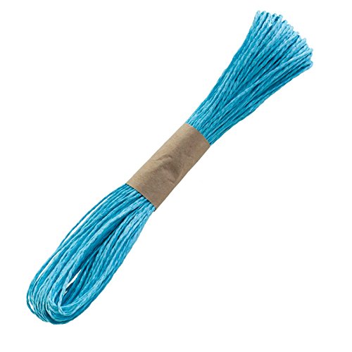 30m Papierschnur Papierkordel Bastelschnur Papierschnur gedreht, Farbwahl, Farbe:hellblau von maDDma