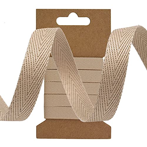 3m Köperband Baumwoll-Band 10mm Einfassband Kantenband Dekorationsband, Farbwahl, Farbe:beige 3m Köperband Baumwoll-Band 10mm Einfassband Kantenband Dekorationsband, Farbwahl, Farbe:beige von maDDma