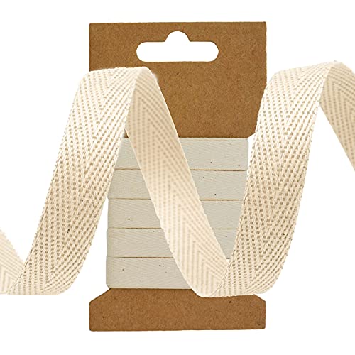 3m Köperband Baumwoll-Band 10mm Einfassband Kantenband Dekorationsband, Farbwahl, Farbe:creme 3m Köperband Baumwoll-Band 10mm Einfassband Kantenband Dekorationsband, Farbwahl, Farbe:creme von maDDma