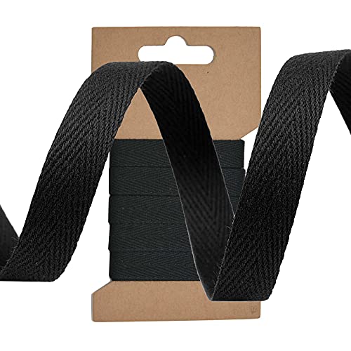 3m Köperband Baumwoll-Band 10mm Einfassband Kantenband Dekorationsband, Farbwahl, Farbe:schwarz 3m Köperband Baumwoll-Band 10mm Einfassband Kantenband Dekorationsband, Farbwahl, Farbe:schwarz von maDDma