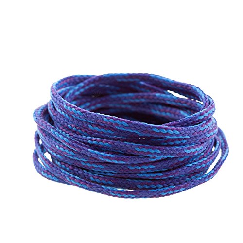 3m Polyesterschnur 4mm Mehrfarbig PES Kordel Polyesterkordel Flechtschnur, Farbe:blau/hellblau/lila von maDDma