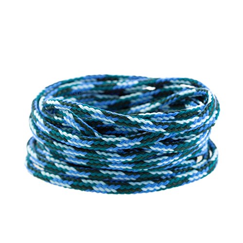 3m Polyesterschnur 4mm Mehrfarbig PES Kordel Polyesterkordel Flechtschnur, Farbe:grün/blau von maDDma