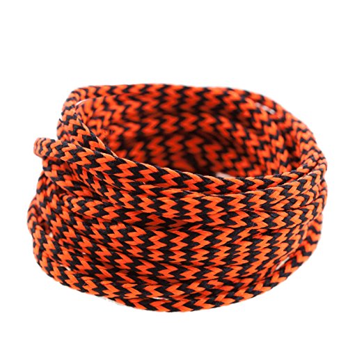 3m Polyesterschnur 4mm Mehrfarbig PES Kordel Polyesterkordel Flechtschnur, Farbe:schwarz/orange von maDDma