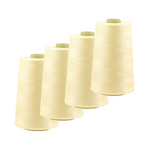 4 x 4572m Overlock-Garn Overlock-Nähgarn Oeko-Tex Polyestergarn Farbe 501 bis 540, Farbe:A510 zartes gelb 4 x 4572m Overlock-Garn Overlock-Nähgarn Oeko-Tex Polyestergarn Farbe 501 bis 540, Farbe:A510 zartes gelb von maDDma