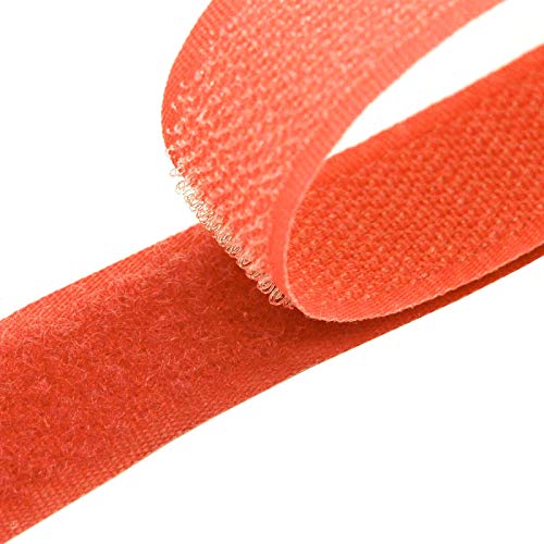 4m Klettband zum Nähen 20mm Flausch- & Hakenband 50 Farben Klettverschluss, Größe:20mm, Gurtband:523 hellorange von maDDma