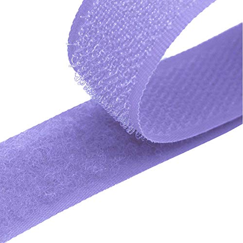 4m Klettband zum Nähen 20mm Flausch- & Hakenband 50 Farben Klettverschluss, Größe:20mm, Gurtband:663 violett von maDDma