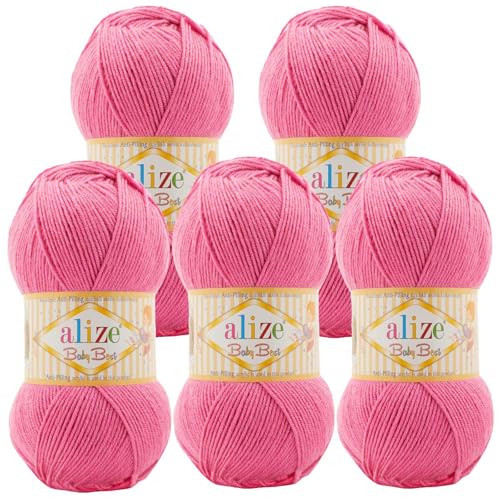 5 x 100g Strickgarn ALIZE Baby Best uni Babywolle Wolle Antipilling 44 Farben, Farbe:157 hortensie 5 x 100g Strickgarn ALIZE Baby Best uni Babywolle Wolle Antipilling 44 Farben, Farbe:157 hortensie von maDDma