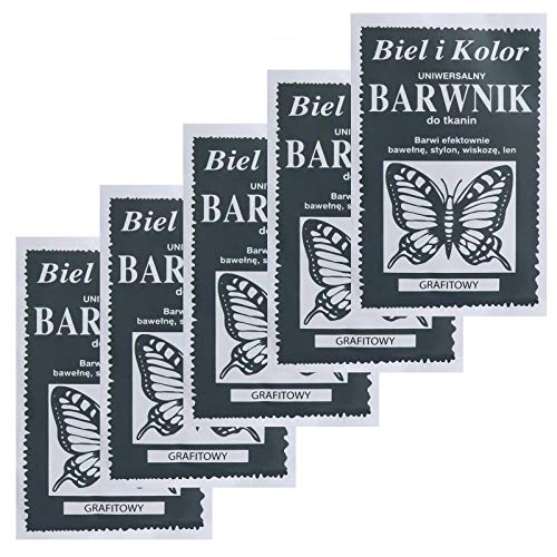 5 x 10g Batikfarbe Textilfarbe Stofffarbe färben, bitte Farbmix wählen, Farbe:graphitgrau von maDDma