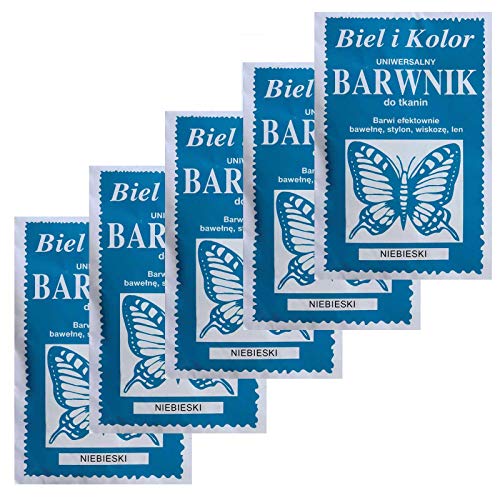 5 x 10g Batikfarbe Textilfarbe Stofffarbe färben, bitte Farbmix wählen, Farbe:himmelblau von maDDma