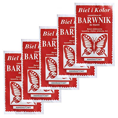 5 x 10g Batikfarbe Textilfarbe Stofffarbe färben, bitte Farbmix wählen, Farbe:magenta von maDDma