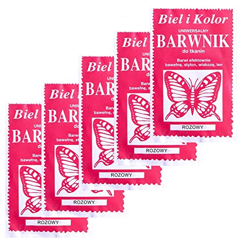 5 x 10g Batikfarbe Textilfarbe Stofffarbe färben, bitte Farbmix wählen, Farbe:rosa von maDDma