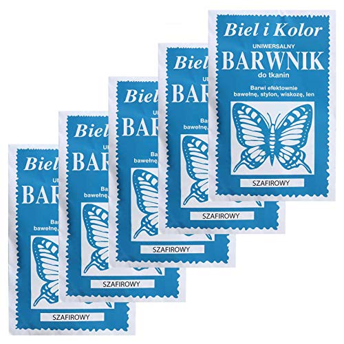 5 x 10g Batikfarbe Textilfarbe Stofffarbe färben, bitte Farbmix wählen, Farbe:saphirblau von maDDma