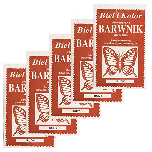 5 x 10g Batikfarbe Textilfarbe Stofffarbe färben, bitte Farbmix wählen, Farbe:ziegelrot von maDDma