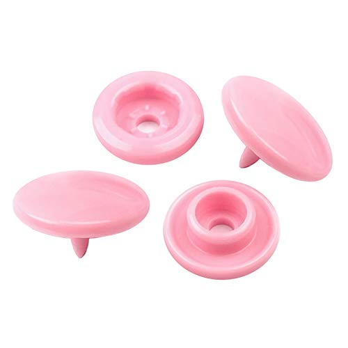 50 Druckknöpfe rund Snaps Druckknopf Snap Button Knöpfe Farb- Größenwahl, Größe:10mm, Farbe:rosa von maDDma