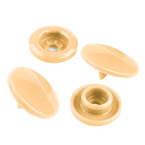 50 Druckknöpfe rund Snaps Druckknopf Snap Button Knöpfe Farb- Größenwahl, Größe:12mm, Farbe:creme von maDDma