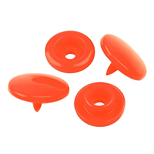 50 Druckknöpfe rund Snaps Druckknopf Snap Button Knöpfe Farb- Größenwahl, Größe:12mm, Farbe:dunkelorange von maDDma