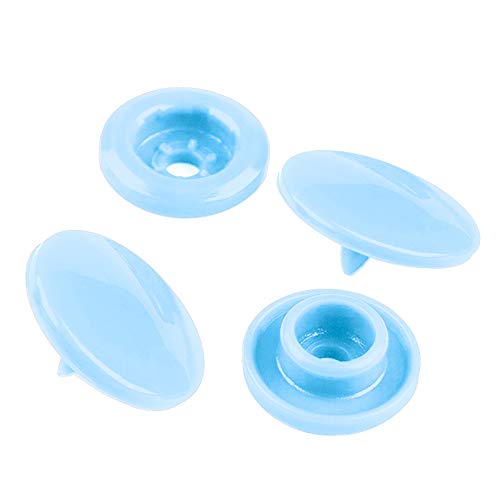 50 Druckknöpfe rund Snaps Druckknopf Snap Button Knöpfe Farb- Größenwahl, Größe:12mm, Farbe:eisblau von maDDma