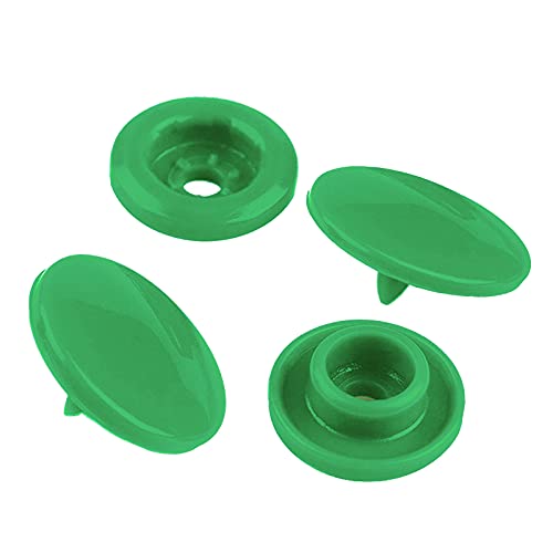 50 Druckknöpfe rund Snaps Druckknopf Snap Button Knöpfe Farb- Größenwahl, Größe:12mm, Farbe:gelbgrün von maDDma
