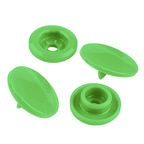 50 Druckknöpfe rund Snaps Druckknopf Snap Button Knöpfe Farb- Größenwahl, Größe:12mm, Farbe:pistaziengrün von maDDma