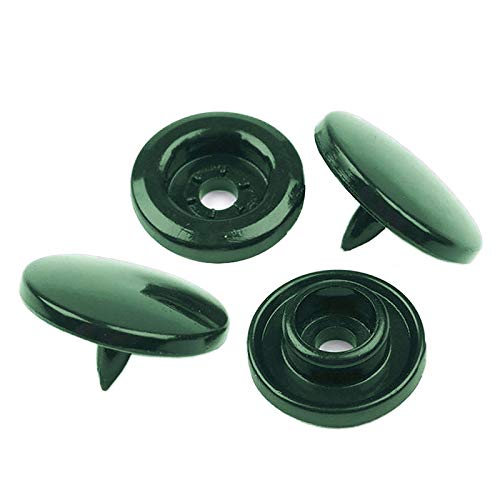 50 Druckknöpfe rund Snaps Druckknopf Snap Button Knöpfe Farb- Größenwahl, Größe:12mm, Farbe:tannengrün von maDDma