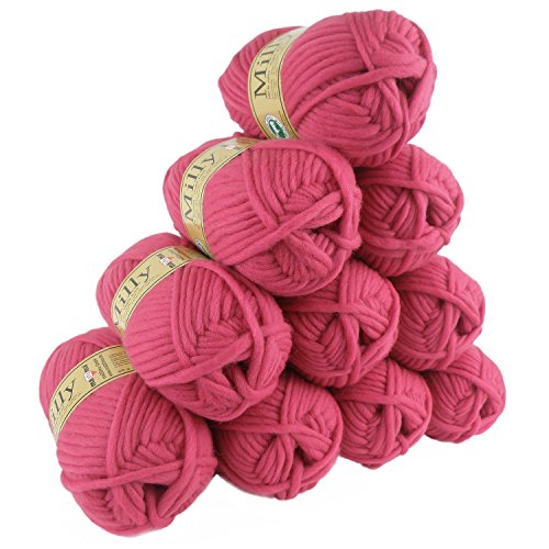 500g Filzwolle Milly Wolle zum Strickfilzen 100% Schurwolle, große Farbwahl, Farbe:58 pink von maDDma