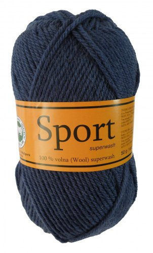 500g Sport Super Wash Premium Strickgarn, 100% Wolle, Farbauswahl, Farbe:dunkelblau von maDDma