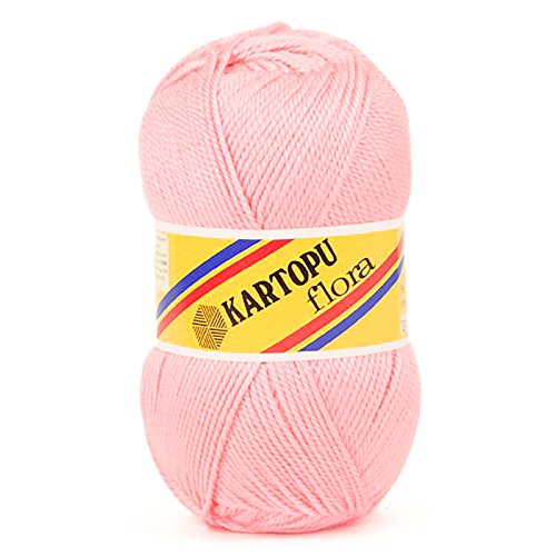500g Strick-Häkel-Garn KARTOPU FLORA Acryl-Wolle Farbwahl waschbar, Farbe:K788 rosa von maDDma